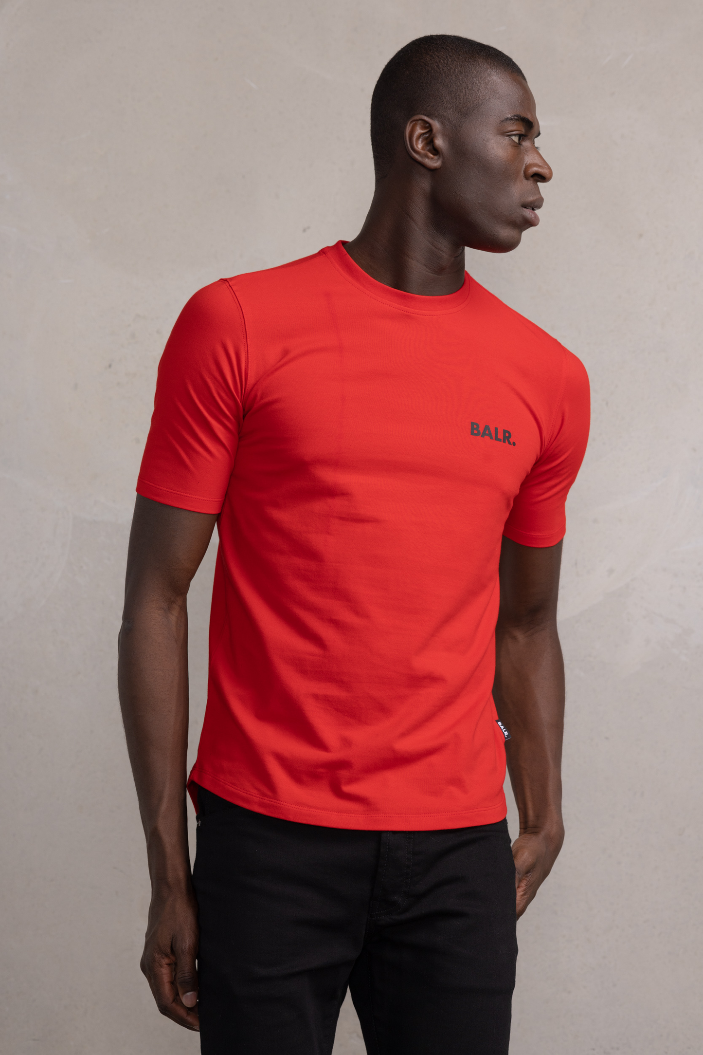 Athletic Small Branded Chest T-Shirt High Risk Red