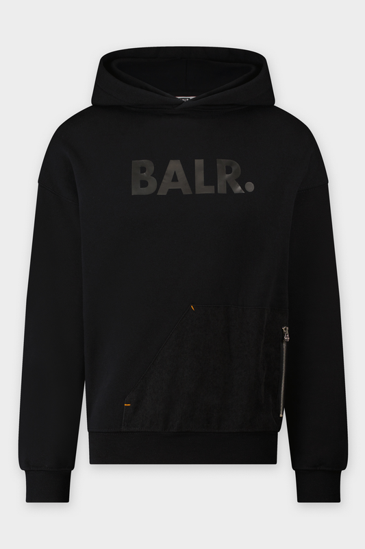 Joey Box Brand Pocket Hoodie Jet Zwart
