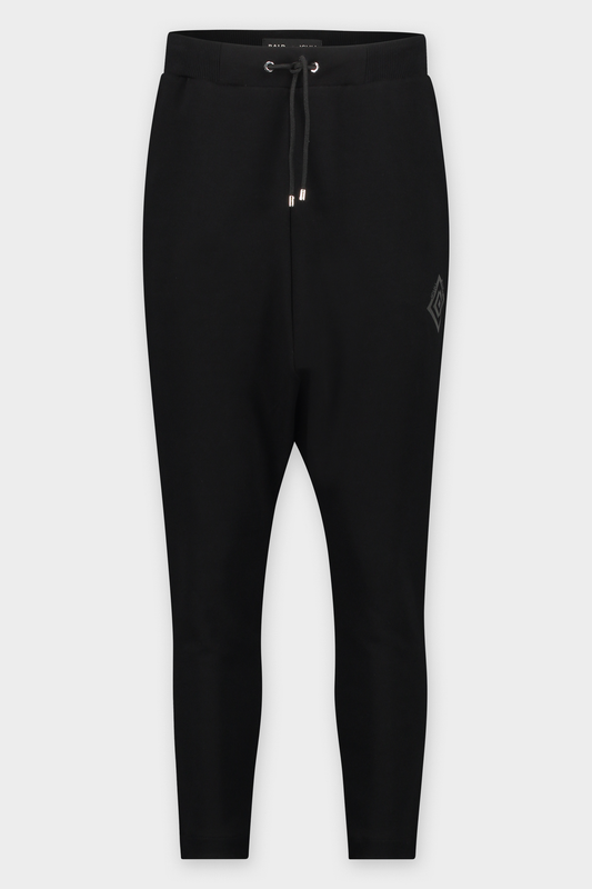 Larry Low Crotch Sweat Pants - ISHU Jet Black
